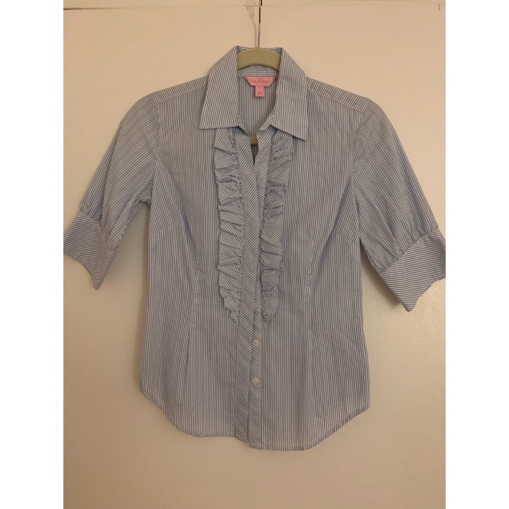 Lilly Pulitzer ruffle button down